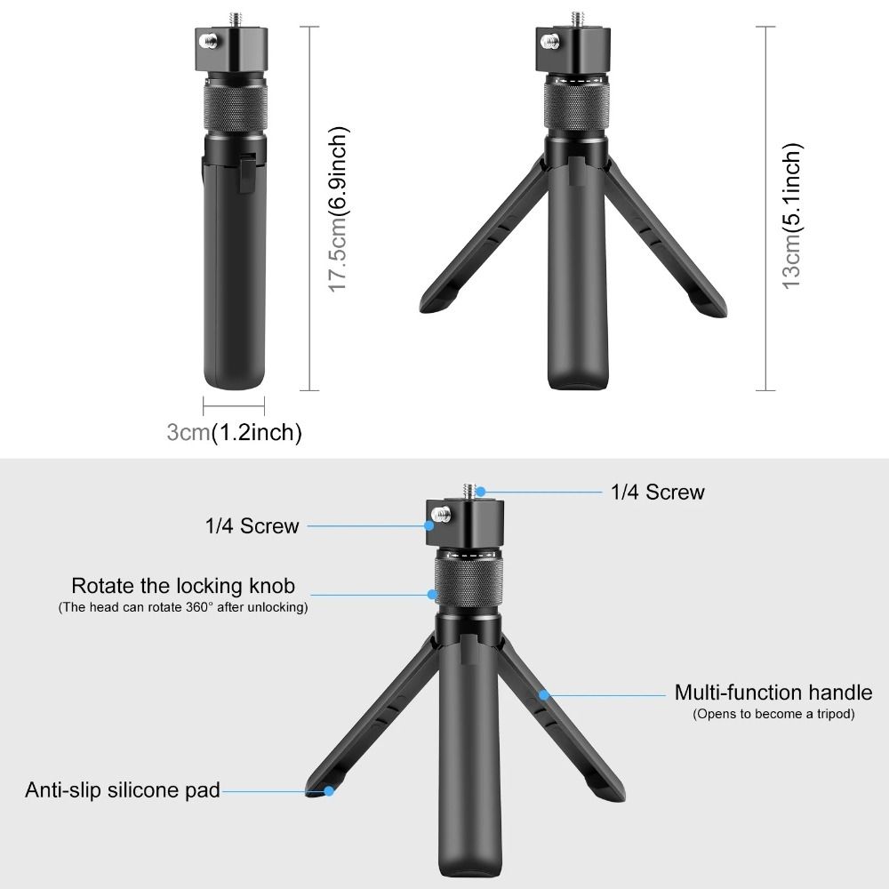 Extendable Camera Tripod Stand for Insta360 X5 X4 X3/DJI / DJI OSMO Action Camera Accessories