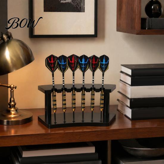 Dart Storage Rack Holder Stand, with 6 Slot, Durable Acrylic Organizer, Compact Desktop Accessory Display Rack, for Game Room And Organization