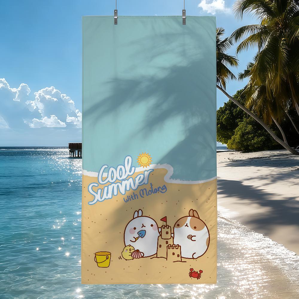 M-Molang CUTE Cartoon Towel Quick Drying Beach Towels Are Suitable For Swimming Pools Camping Yoga And The Gym