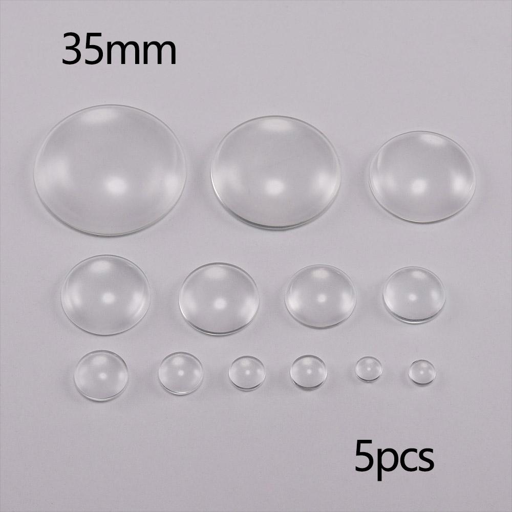 5-50Pcs/lot Transparent Round Oval Square Heart Glass Cabochon Cabochon Cameo Tray Settings For DIY Jewelry Making Supplies