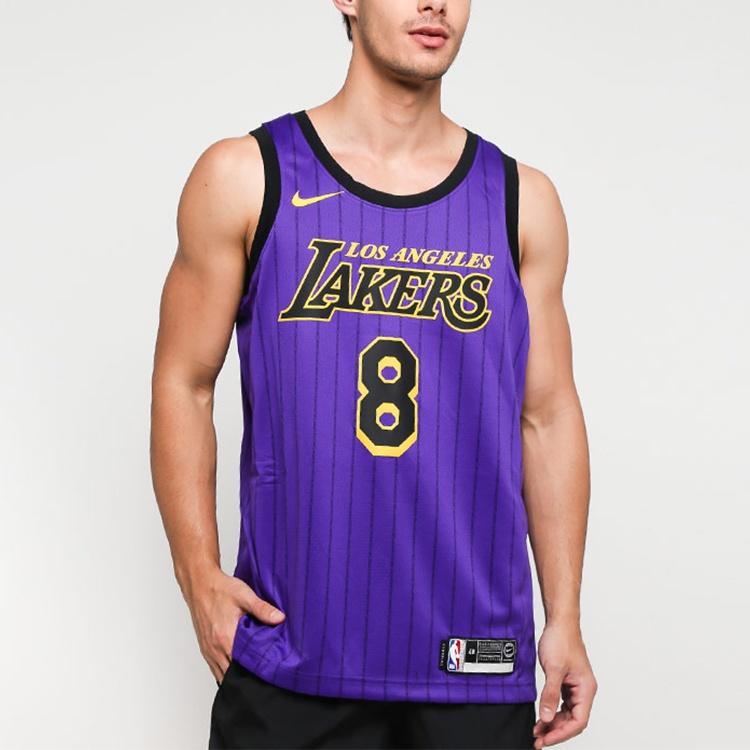 Nike NBA Jersey Kobe Bryant SW Fan Edition 18-19 Season City limited lakers No. 8 Purple Men's AV4270-504