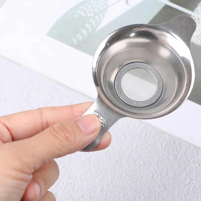 Fashion Stainless Steel Tea Strainer Fine Mesh Chinese Kung Fu Leaf Funnel Filter Kitchen Accessories