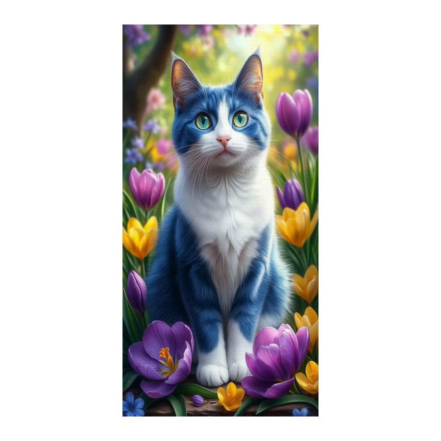 Cat Flower Arge Size Diamond Painting New Collection 2026 Animals Diy Full Square Round Drill Rhinestone Embroidery Mosaic Cross Stitch Kits