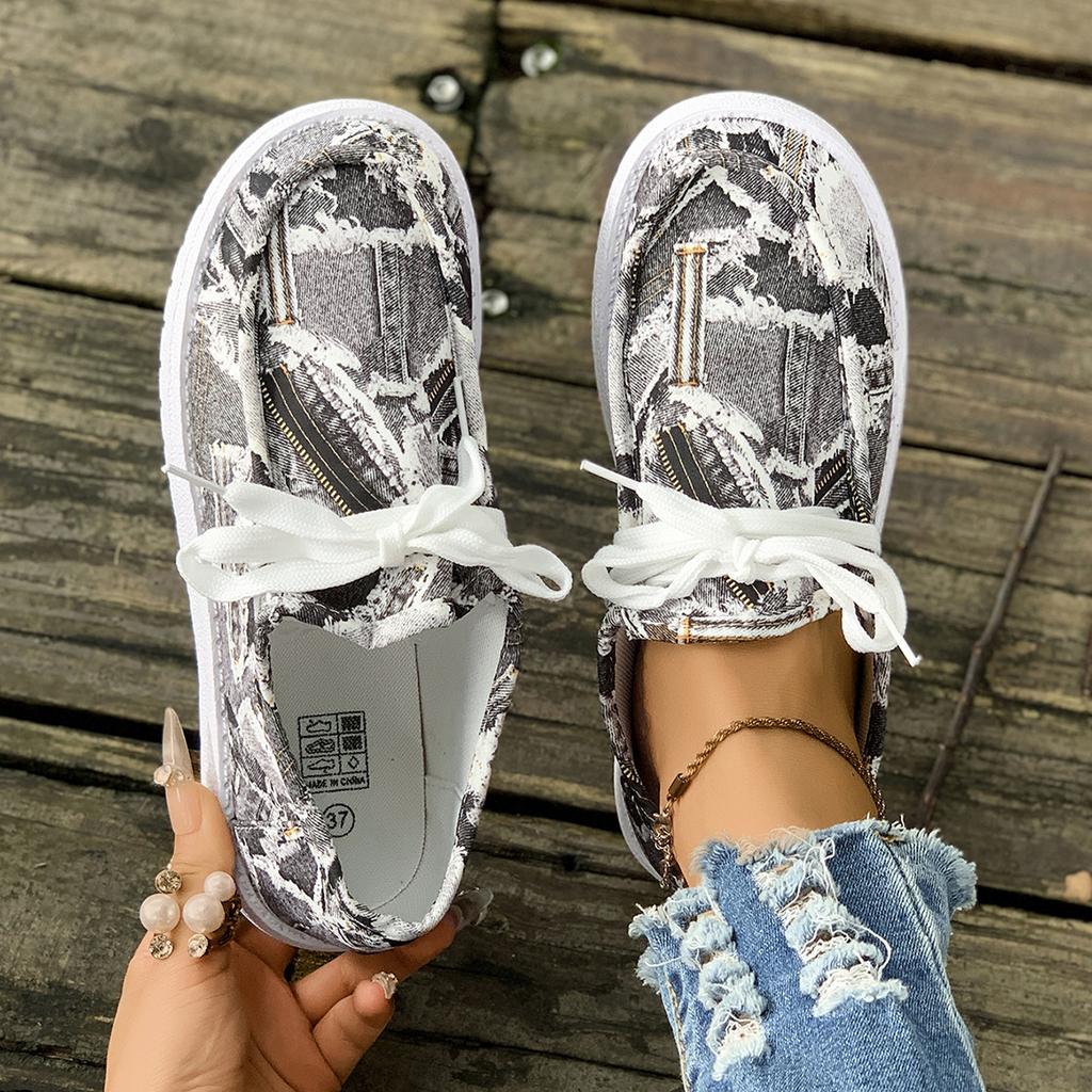 Mode Übergröße Damen Canvas Freizeitschuhe 2025 Neu Outdoor Leichte Damen Sneaker Herbst Flache Sohle Bequeme Sneaker Damen