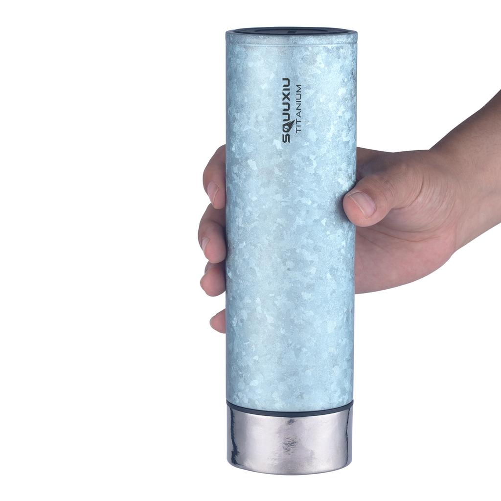 Lättvikts Reseisolerad Vattenflaska 450ml Titan Vakuumflaska med Te-filter Utomhus Metall