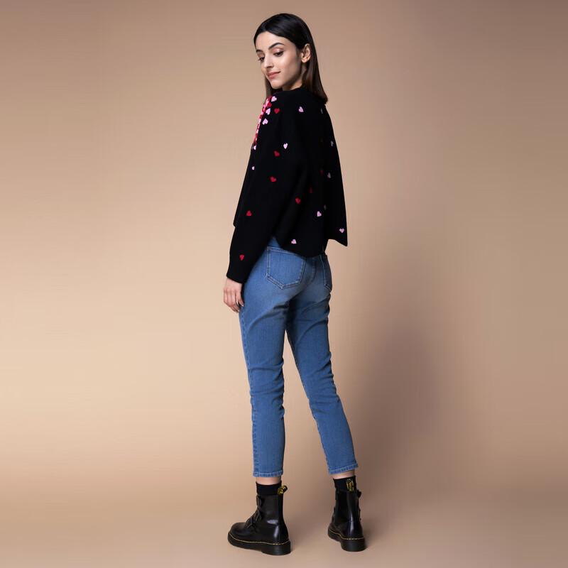 PORTS Women's Striped Knit Wool Cashmere Pullover