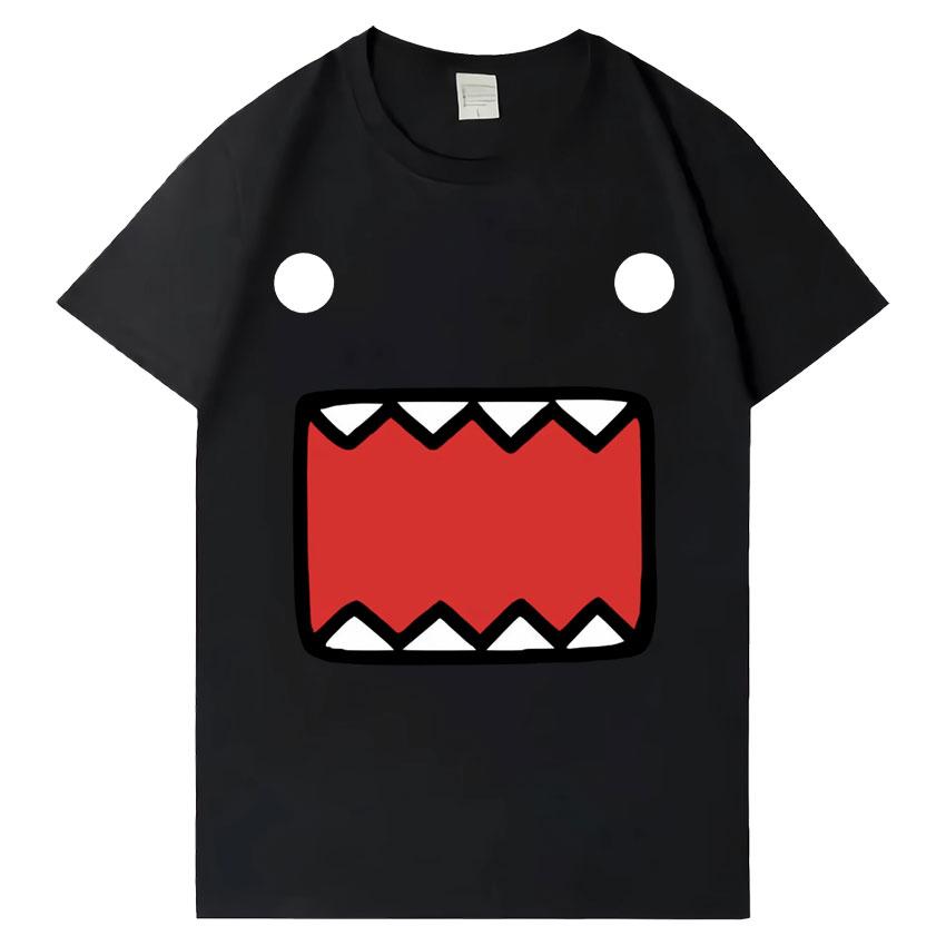 Domo Kun Funny Meme T Shirts Mens Women Clothes Classic Cotton Casual Tee Shirts Short Sleeve Oversized Tshirt Tops Streetwear