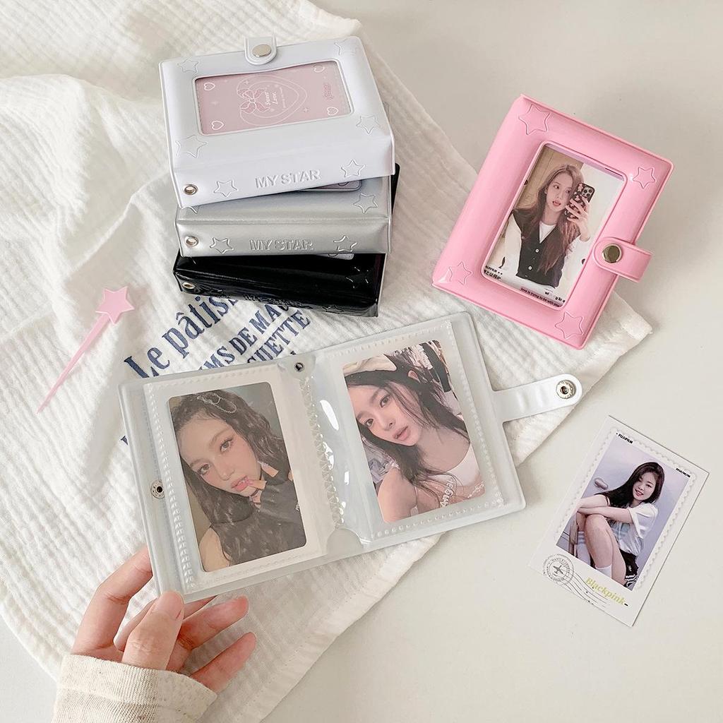 Hisocute Star 3-Inch Snap Button Photo Album & Card Holder for Polaroid & Student Idol Cards