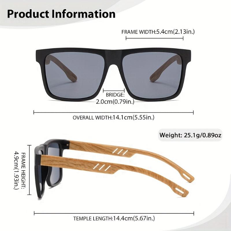 3 Pairs of Classic Retro Full Frame Imitation Wood Grain Legs Colorful Reflective Women's and Men's Fashionable Box Glasses