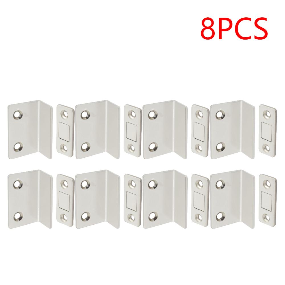 1-10PCS Ultra Thin Latch Cupboard L Type Door Closer Cabinet Catches Door Stopper Furniture Fittings Strong Magnetic Door Closer