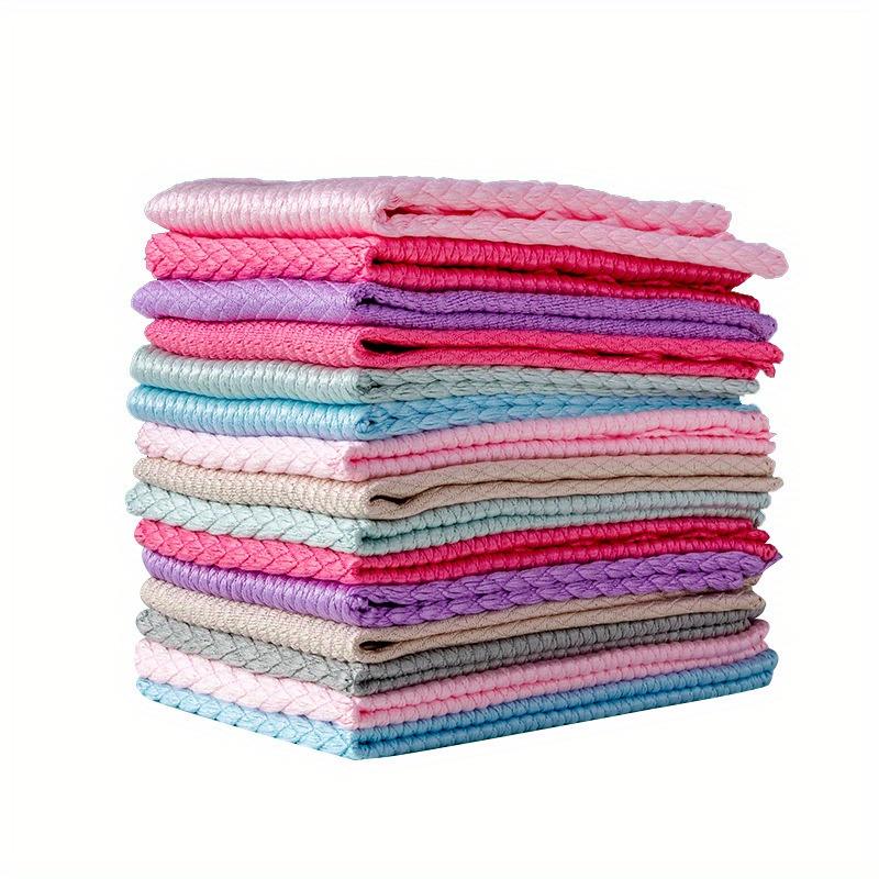 

Microfiber Washing Dish Cloth Cleaning Towel Super Absorbable Window Glass Cleaning Cloth Kitchen Anti-grease Wiping Rags