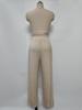 2026 Women's Knit Casual Two-Piece Set: Short Tank Top & Wide-Leg Sports Pants