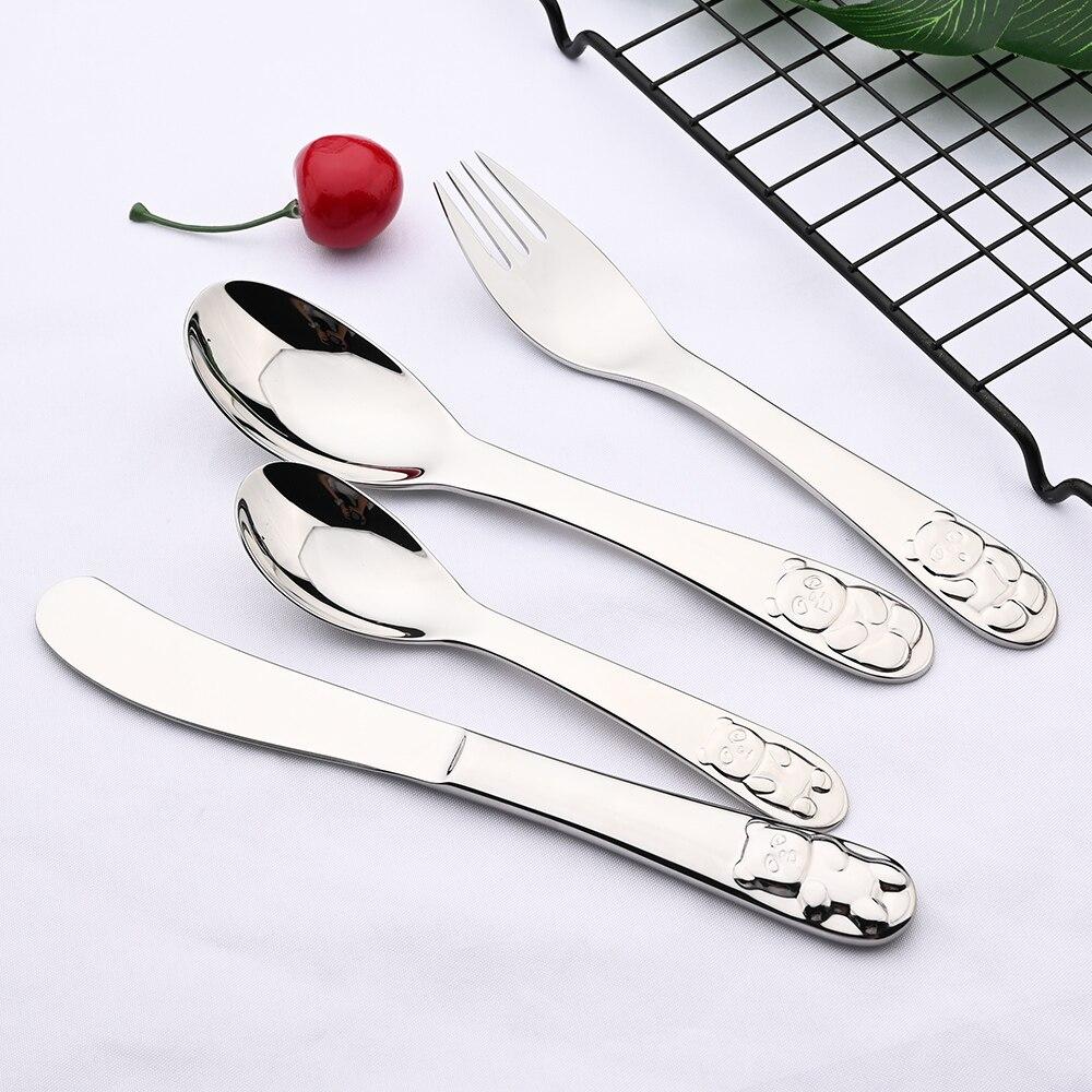 8-tlg./2er-Set Geschirr Besteckset 304 Edelstahl Cartoon Schöne Messer Gabel Tafelservice Besteck Geschirrset