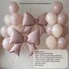 Reusable Pink Bow Balloon Set Themed Parties Photo Props Latex Balloon Set Large Wedding Decoration Balloon