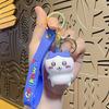 Kawaii PVC 3D Figure Keychain Cute Usagi Hachiware Ushachi Cartoon Pendant Bag Charm & Key Ring Party Birthday Perfect Gift