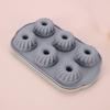 6-Cavity Silicone Cake Mold Non-stick Food Grade Easy Release DIY Round Cookies Donut Pudding Chocolate Fondant Jelly Baking Mold