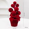 Cloth-Wrapped Berry Christmas Indoor Ornament: Festive Desktop Plant Decoration