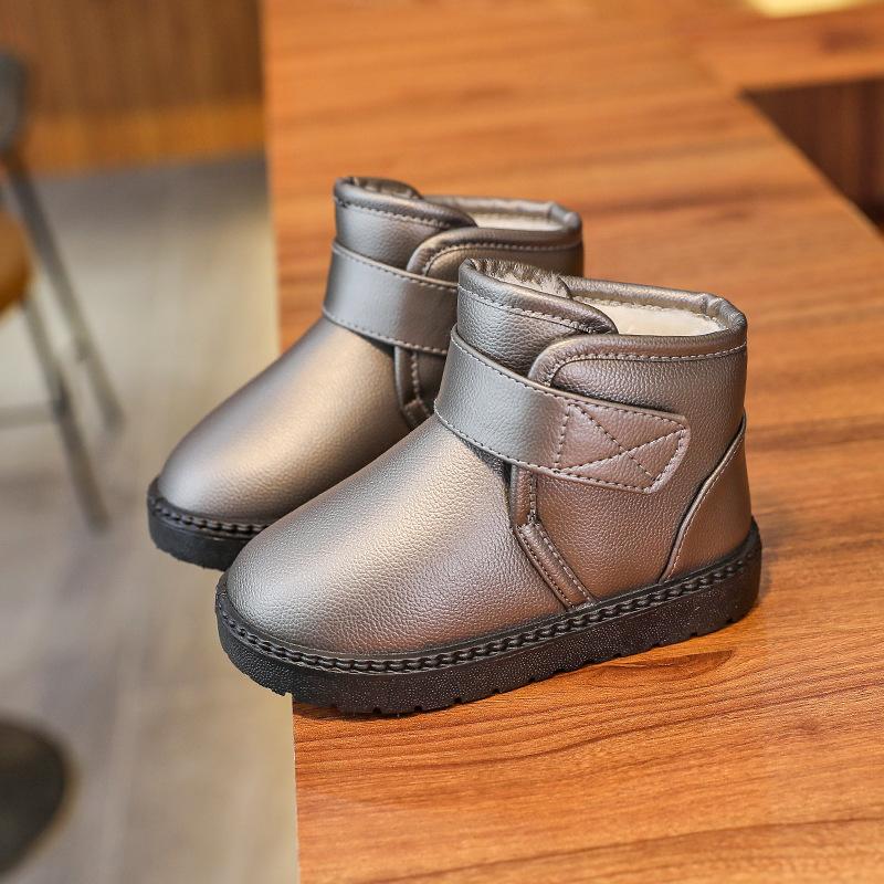 

Children Snow Boots Boys Girls Winter Boots Martin Boots Ankle Leather Kids Running Shoes Warm Fashion Outdoor Casual Shoes 24