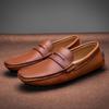 Zapatos de cuero genuino de talla grande, mocasines para hombre, zapatos casuales cómodos, mocasines planos para hombre, calzado para hombre