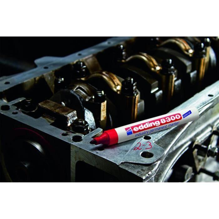 Permanentní popisovače Speciální pro průmysl 8300 - EDDING - Sada 10 kusů - Černá - Kulatý hrot 1,5-3 mm