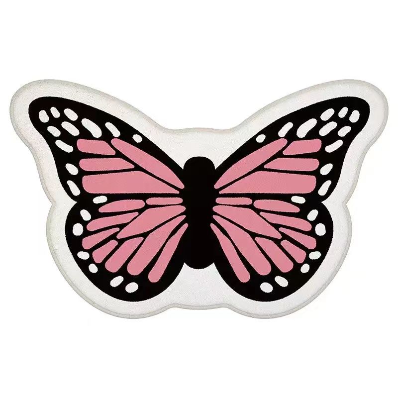Butterfly Shaped Living Room Carpet Bedroom Entrance Floor Mat Anti-slip Bathroom Mat