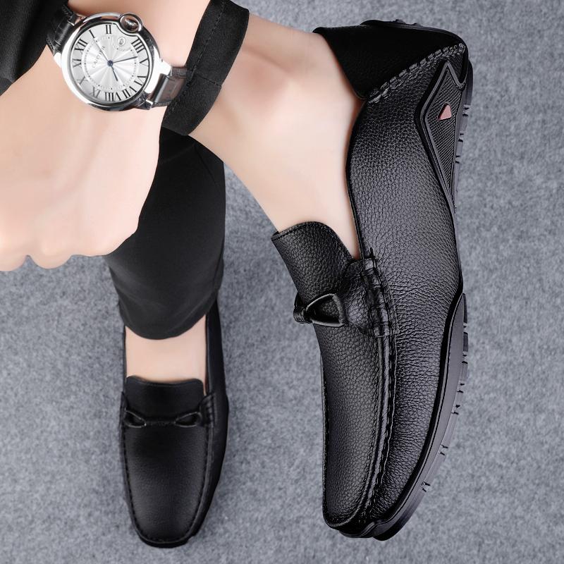 Leder Slipper Schuhe Herren Business Büro Neu Slipper Luxus Flats Komfort Lauf Sneaker Koreanische Version Freizeitschuhe