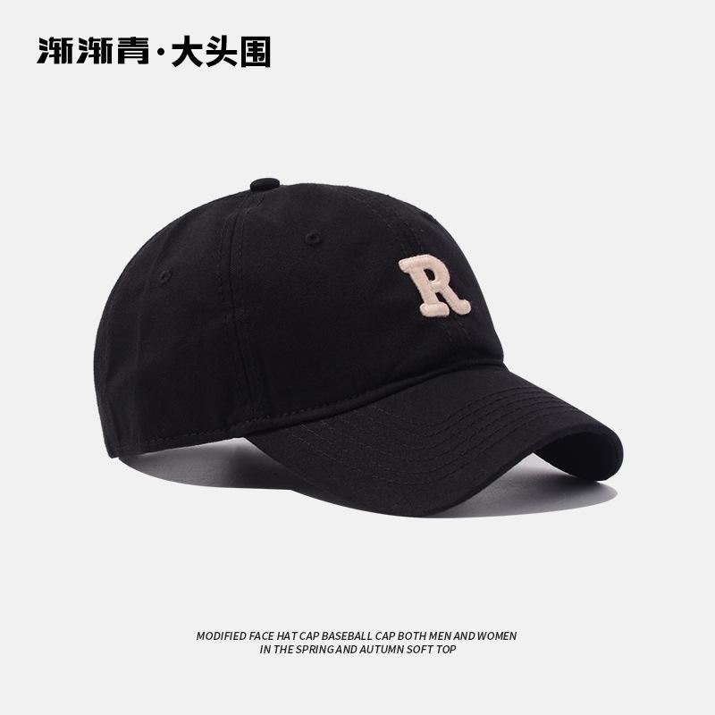 

Big Head Circumference R Brown baseball cap for women in summer, extra large and wide, versatile brown hat for men, deepened cap Average Size чёрный
