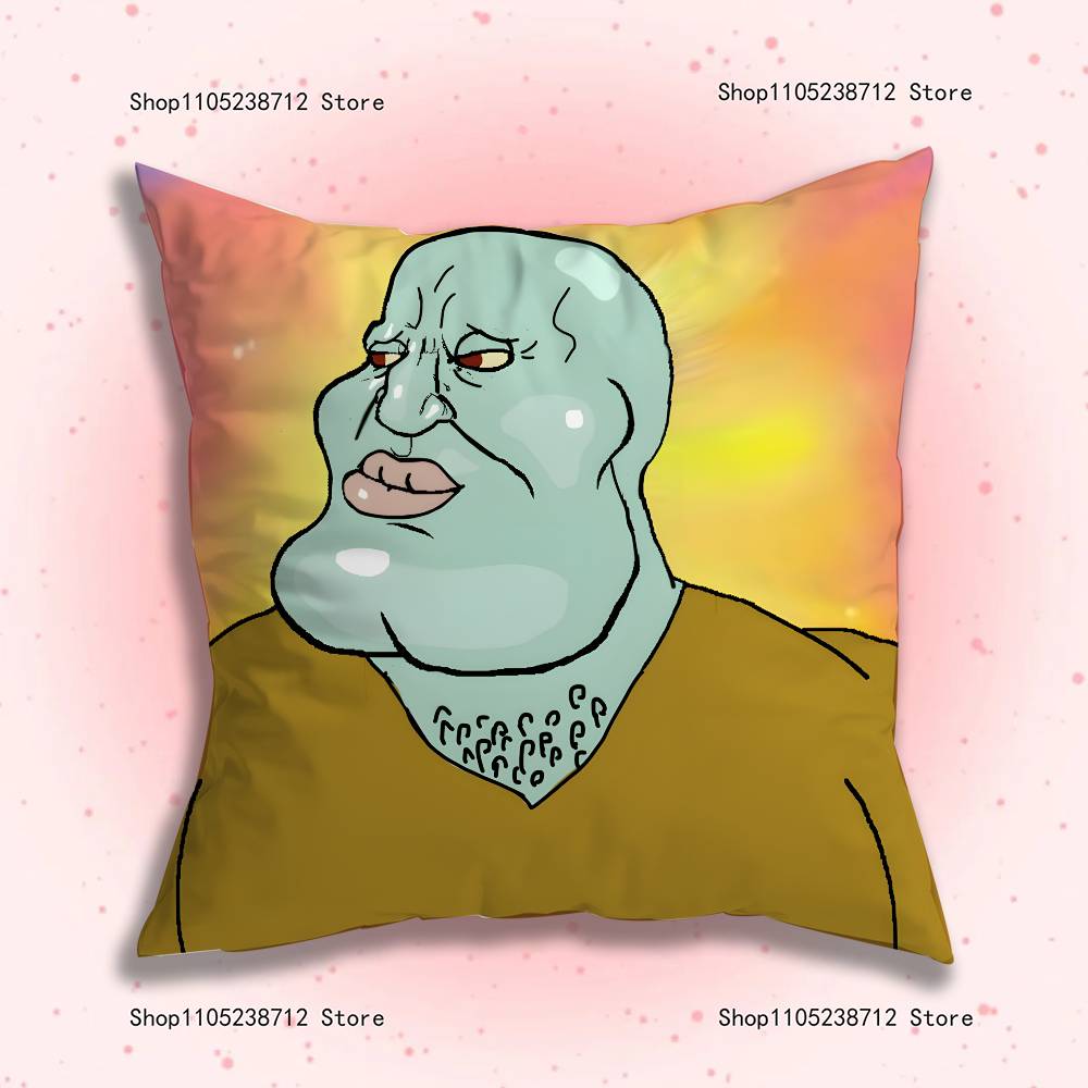 Wojak Soyjak Its Over Funny Meme Pillow Covers Cartoon Sofa Decorative Home Double-sided Printing Short Plush Cute Cushion Cover