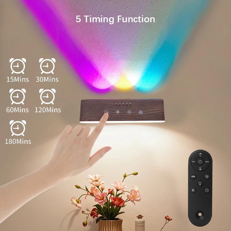 Smart LED Light, 3 Color Temperatures, 5-Level & Stepless Dimming, Remote & Touch Control, USB-C Rechargeable, Adjustable Angle