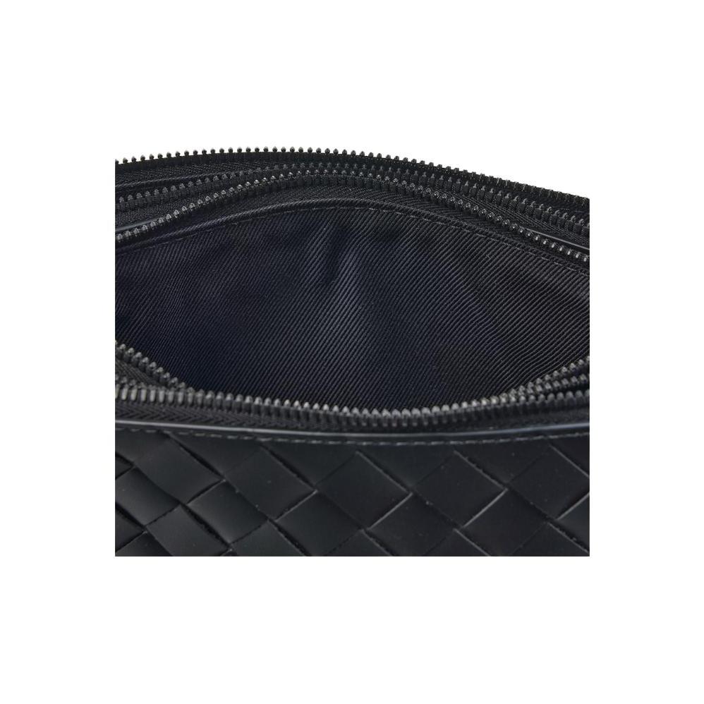Bottega Veneta Adjustable Strap Calfskin Shoulder Bag Women Shoulder Bag Black 609692V3US28984