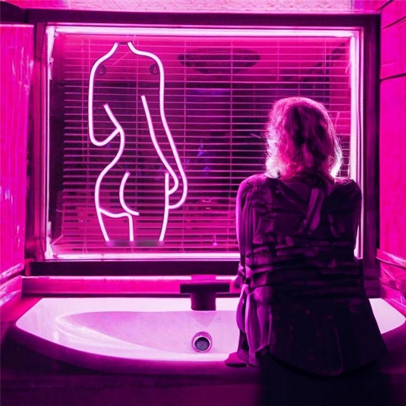 Neon Sign, Lady Back LED Neon Lights Signs For Wall Decor Battery And USB Powered Neon Sign For Bedroom Bar Man Cave-B61B