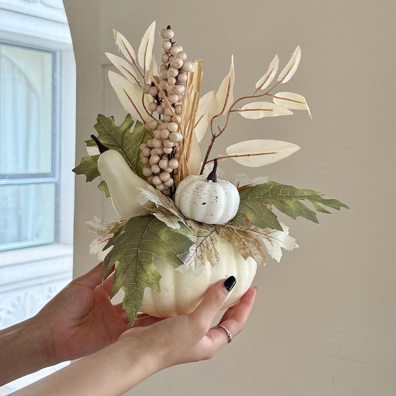 2025 Halloween Pumpkin Decorations Artificial Pumpkin Maple Leaves Party Harvest Festival Autumn Home Decoration