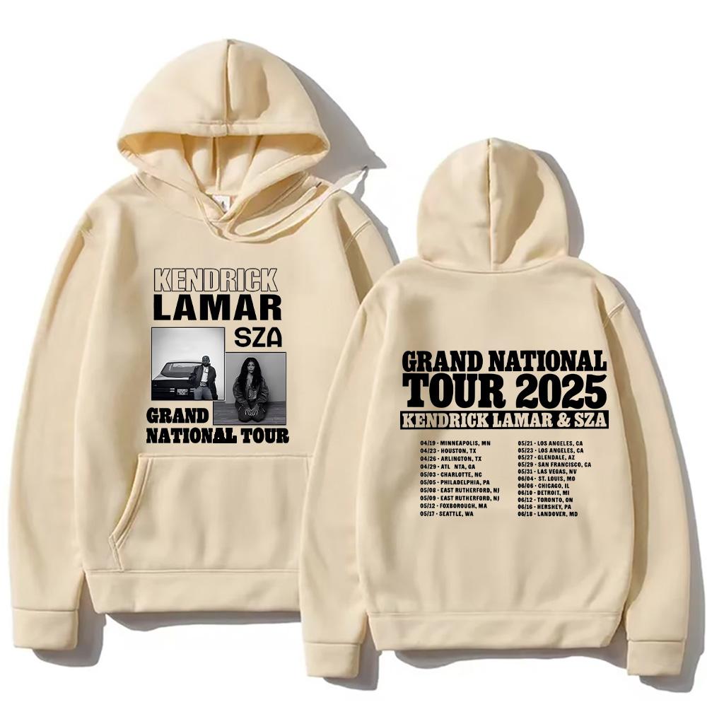 Bluza Kendrick Lamar & SZA Bluza Kendrick Lamar & SZA Grand National Tour2025 Jesień Zima Kobiety Mężczyźni Hip Hop Y2K Pulower