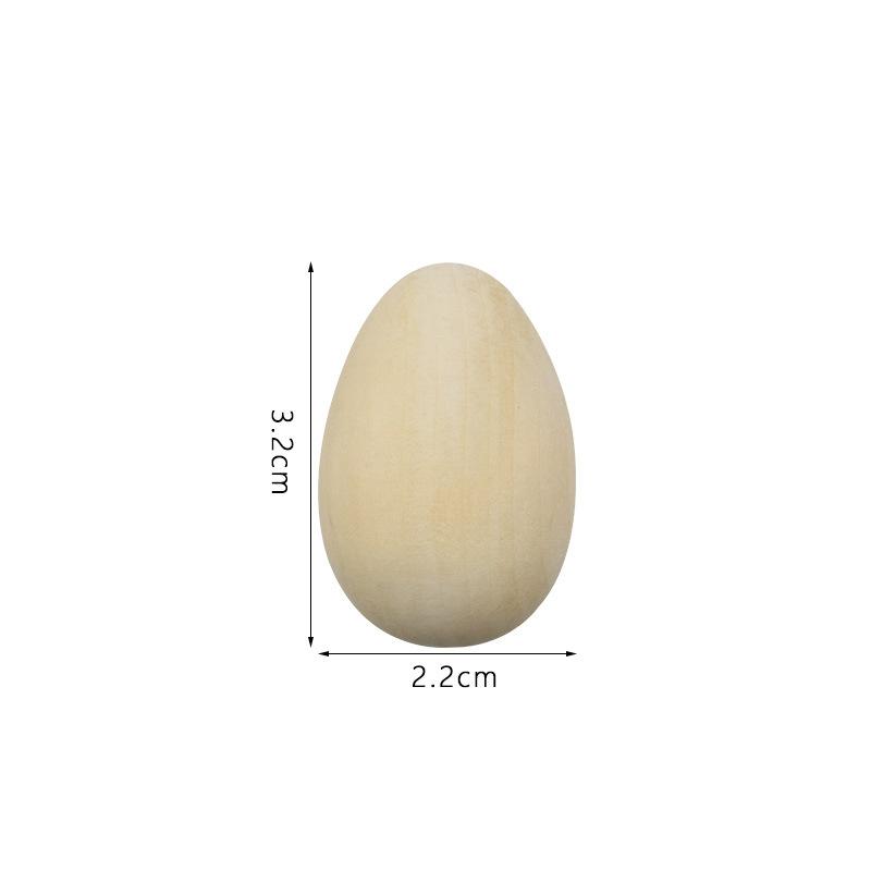 

10PCS Unpainted Wooden Eggs Wooden Fake Eggs Easter Craft Eggs for Display Children DIY Painting Decoration 22X32MM