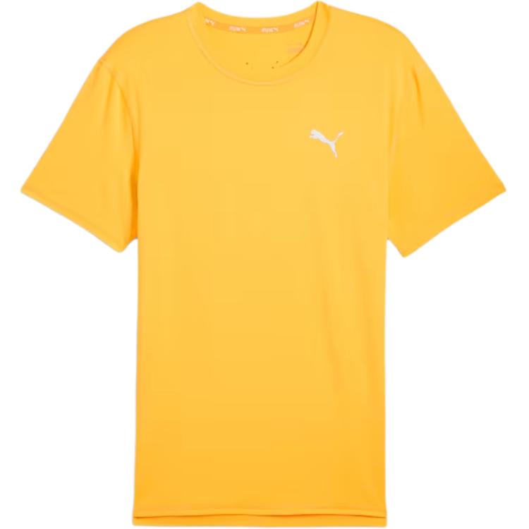 Puma Summer Pack MX SS24 Run Favorite Logo Running Short Sleeve T-Shirt Men Tops Dark-Yellow 524989-38