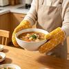 Pot Holder And Glove Set Heat Resistant Anti-scald Cooking Gloves Thick Cotton Oven Mitts Nordic Style Kitchen Safety