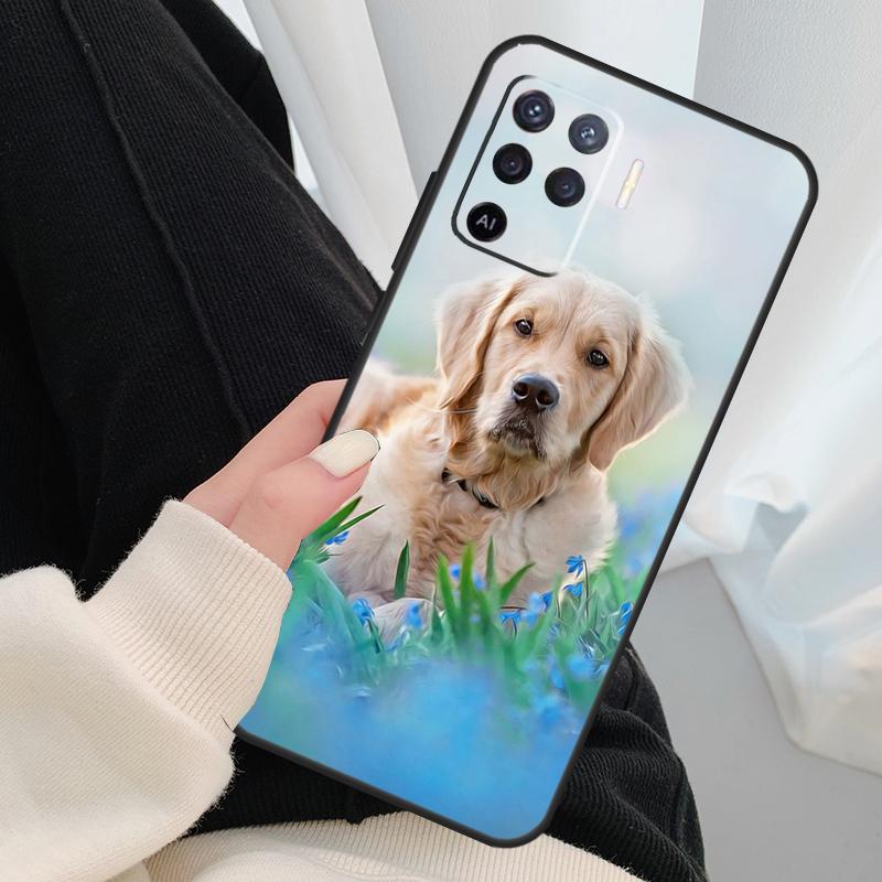 Golden Retriever Dog Case For Oppo A17 A57 A77 A40 A78 A54 A74 A94 A76 A16 A96 A18 A60 A80 A38 A58 A98 A15 A5 Pro