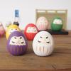 Japansk Keramisk Daruma Docka Hantverk Lyckoamulett Tur Prydnad Landskap Hem Skrivbordsdekor Miniatyr Gåvor Tillbehör
