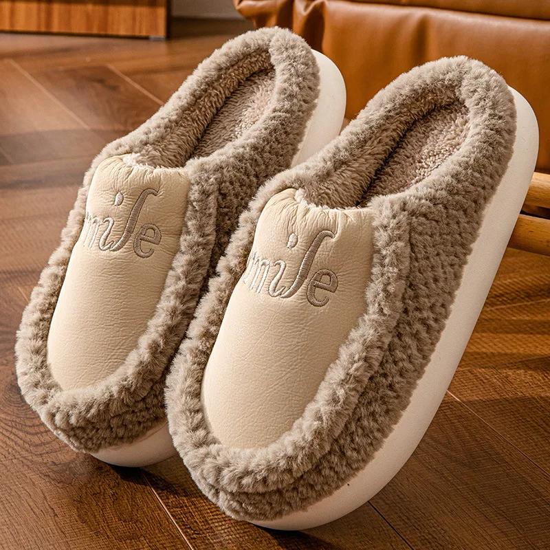 

Модные Повседневные Пушистые Тапочки Женские Домашние Балетки Зимние Элегантные Туфли на Платформе Женская Мода Дизайнерские Плюшевые Теплые Тапочки Большого Размера 36-37 коричневый