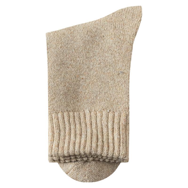Men's Autumn and Winter Fleece and Thickened Mid-calf Socks for Warmth, Super Thick Wool Socks for Men's Winter Long Calf Socks