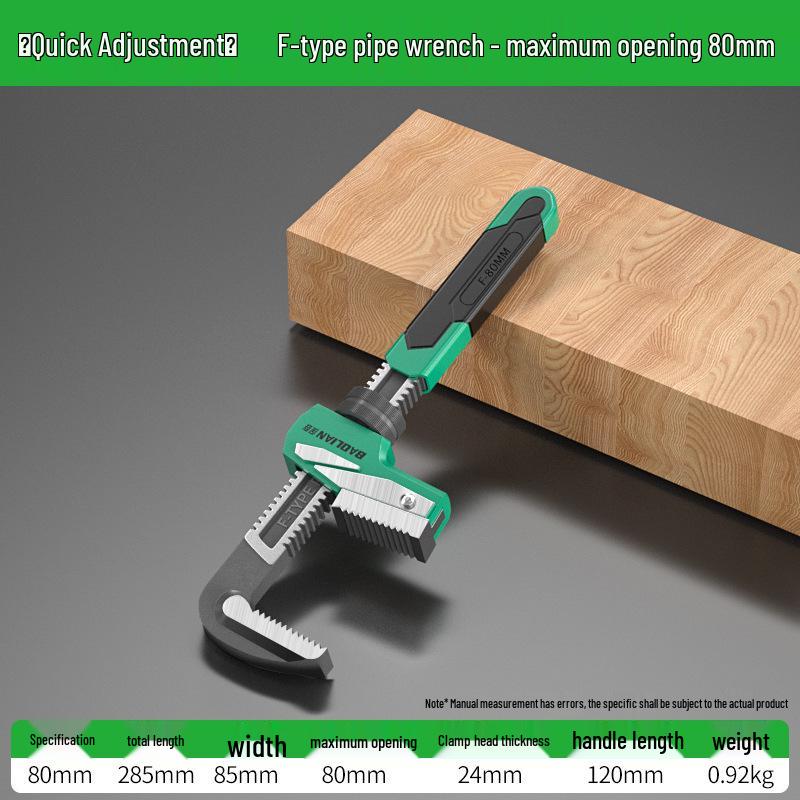

Baolian Multifunctional F-Type Pipe & Throat Pliers - Large Opening, Right Angle, Universal Household Wrench