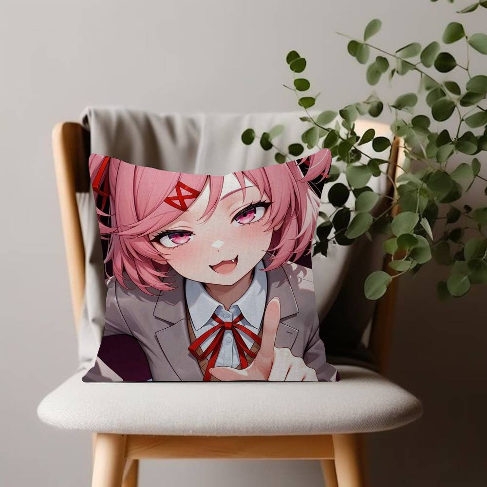 Anime Character Cushion Cover Inches Farmhouse Decor Home Throw Natsuki Pillow Covers For Couch Decorations