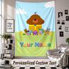 Wall Hanging Tapestry With Custom Name & Text, Hey Duggee Decorative Tapestry For Bedroom