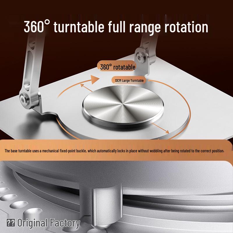 Adjustable Vertical Rotating Laptop Stand with Heat Dissipation & Foldable Design