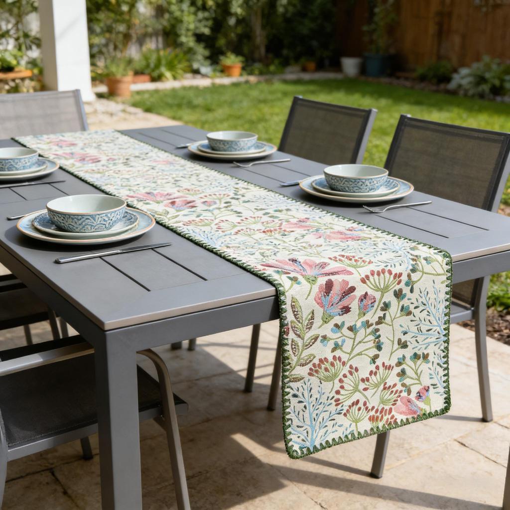 Breathable Soft Cotton Linen Table Runner Multi-Size Dining Room Decor