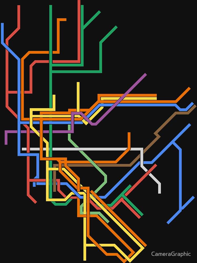 Metro Minimalist New York City Transit Line Map Classic T-Shirt