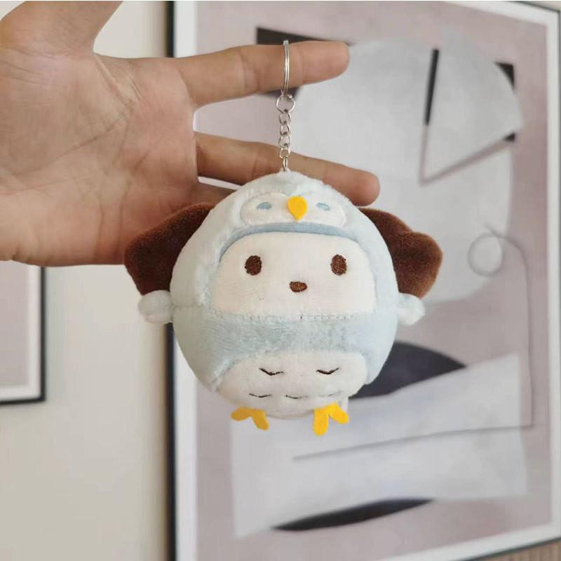 Entzückender Eulen-Plüschtier-Schlüsselanhänger im japanischen Stil Weiche PP-Baumwolle 15cm Niedliches Geschenk