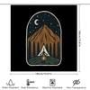 Mountain Forest Campfire Nature Landscape Shower Curtain Woodsy Hiking Backdrop Tent Camping Decor Rustic Home Decor