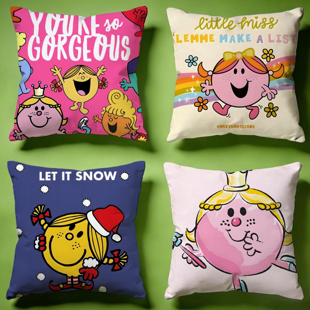 Popular MMrMen and Little Missinging Cushion Cover Versatile DoubleSided Pillow Case Fit for Sofa Bed Car Daily Decor