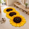 Tappetini Antiscivolo in Fango Diatomaceo Tappeto da Bagno Fiori, Tappetino da Bagno in Terra Diatomacea, Tappetini Super Assorbenti per Lettiere Floreale Rosa Girasole per Ingresso